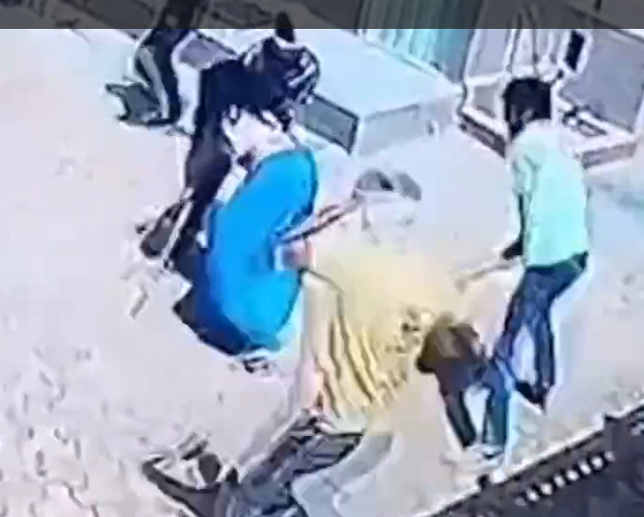The soldier's mother was beaten with sticks after entering the house
