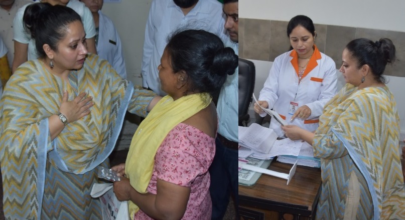 नागरिक अस्पताल में औचक निरीक्षण