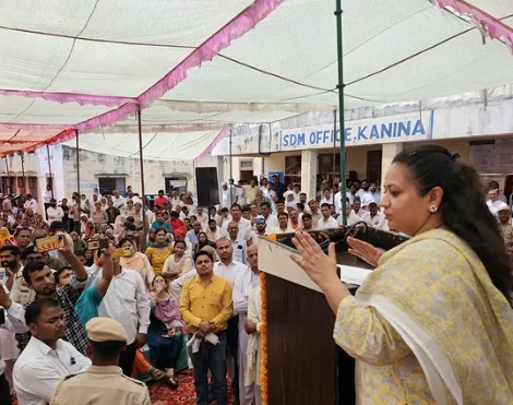 Today I inaugurated and laid the foundation stone for various development works in Block Kanina of District Mahendragarh.
