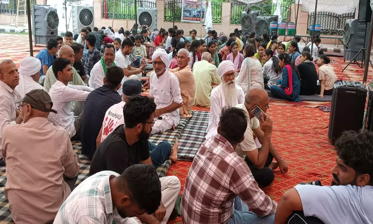 students sitting on strike