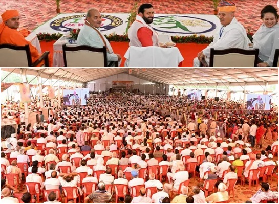 Crowd present at the thank you rally in Rewari