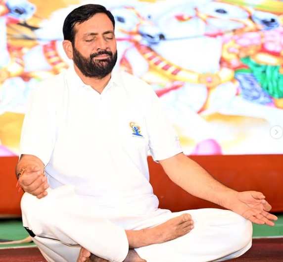 On the auspicious occasion of International Yoga Day in Kurukshetra nayab saini